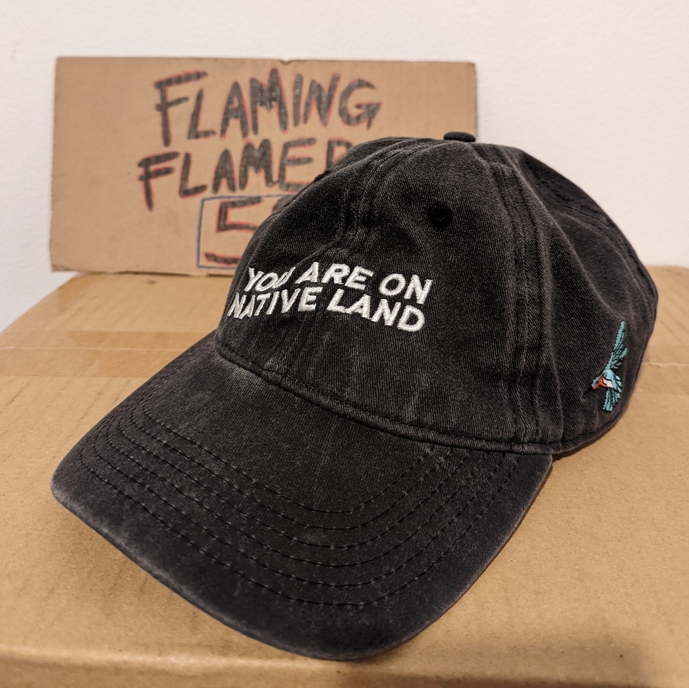 Urban Native Era You Are On Native Land Black Dad Cap
